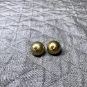 5/ $25 gold tone satin finish clip on earrings